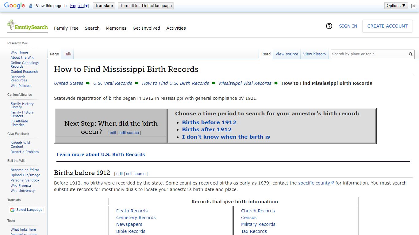 How to Find Mississippi Birth Records • FamilySearch